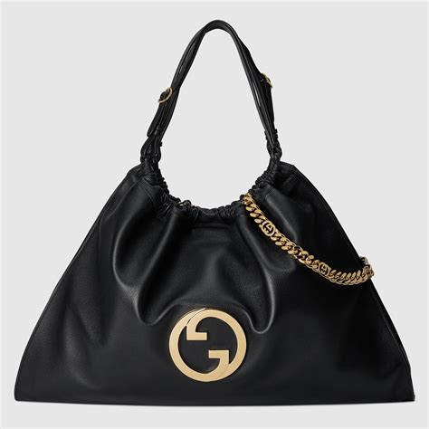 Borsa shopping Gucci Blondie misura media in pelle nera